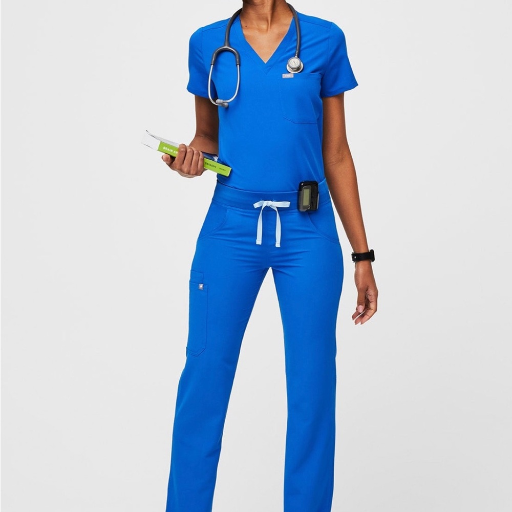 Figs Kade Cargo Scrub Pants Royal Blue-Medium Tall